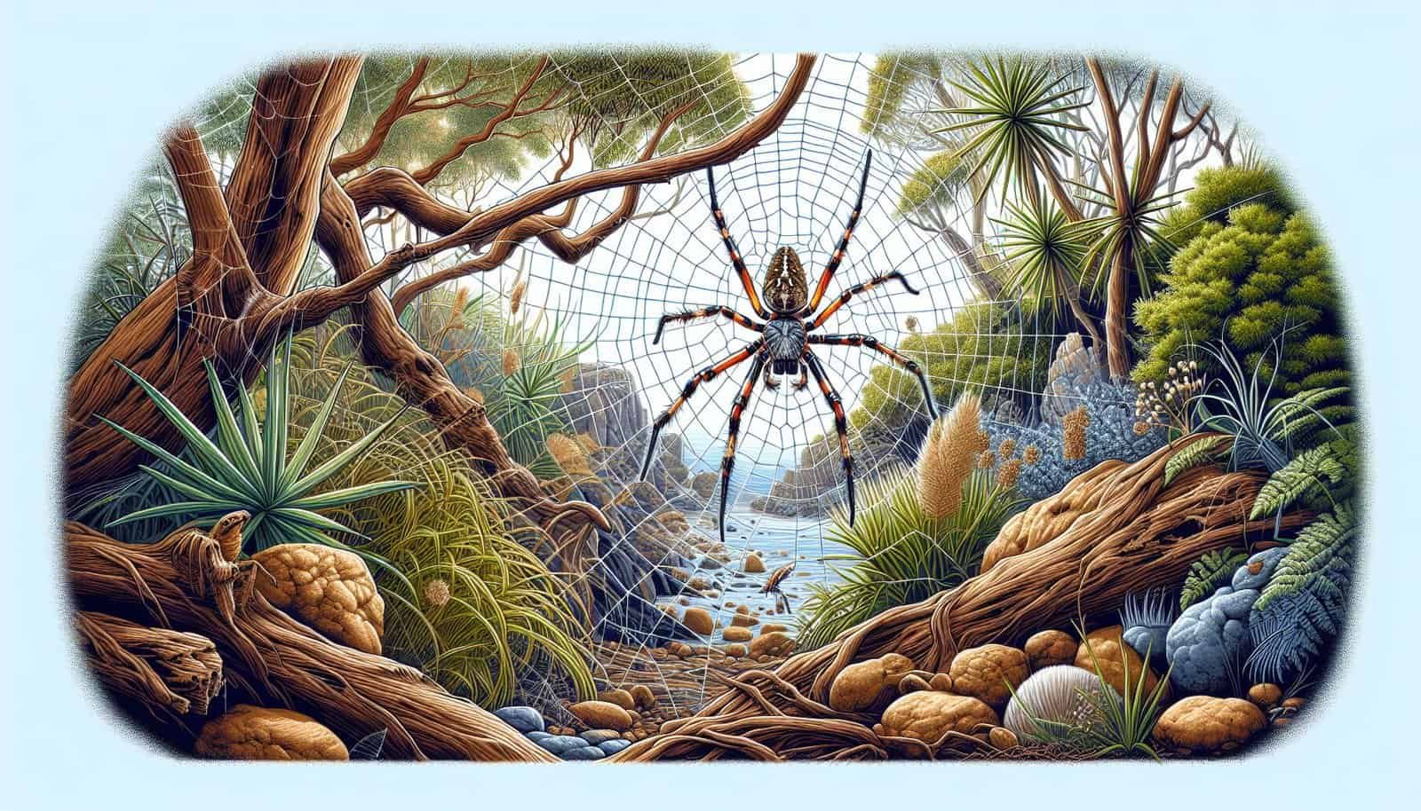 How Do You Replicate The Habitat Of The Australian Net-casting Spider In A Captive Environment?