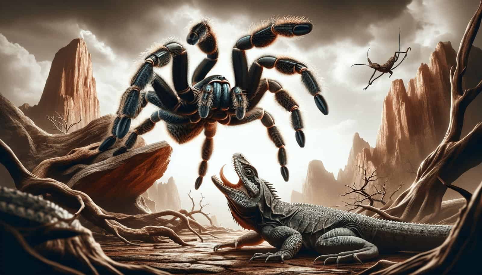 How Do Tarantulas Defend Against Threats From Predatory Reptiles Like Lizards?