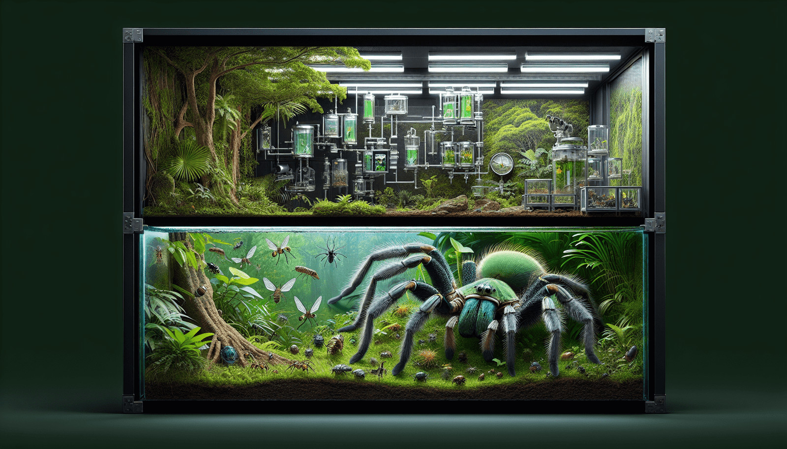 How Do You Replicate The Natural Environment Of The Enigmatic Green Huntsman Spider In Captivity?