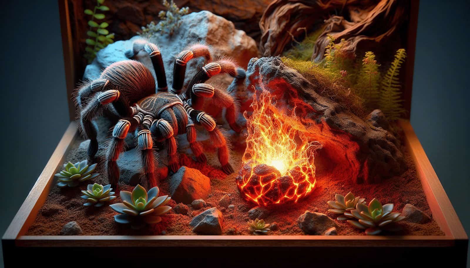 Can Tarantulas Be Kept In Enclosures With Artificial Heat Rocks?